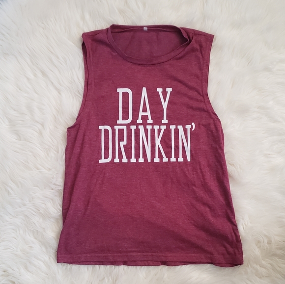 Tops - Day Drinkin' Fuscia Tank Top!
